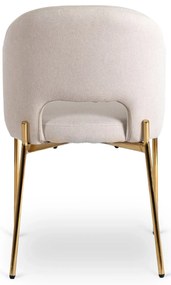 PROXIMA.store - Čalúnená glamour stolička BROS FARBA: béžová, FARBA NÔH: čierna