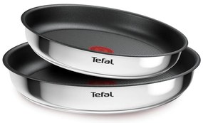 Nerezové panvice v súprave 2 ks s nepriľnavým povrchom/s odnímateľnou rukoväťou ø 26 cm INGENIO Cook Eat L8813S75 – Tefal
