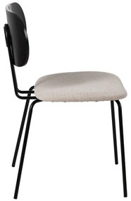 Bielo-čierne jedálenské stoličky v súprave 4 ks Cleo – Ixia