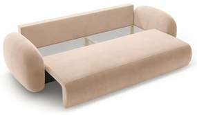 Béžová zamatová rozkladacia/s úložným priestorom pohovka 262 cm Tonale – Cosmopolitan Design