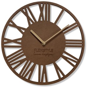 Dekorstudio Moderné drevené hodiny EKO Loft Piccolo hnedé