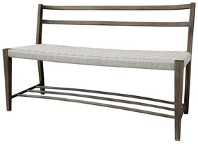 Prírodná drevená lavica s výpletom Limoges Bench - 120*47*77cm