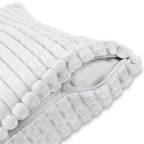 Biante Dekoračná obliečka na vankúš Minky kocky MKK-001 Biela 50 x 60 cm