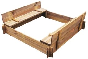 vidaXL Pieskovisko, impregnované drevo, štvorcové-