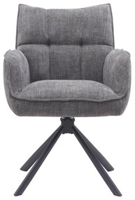 Otočná stolička Marilla s opierkami – tmavosivá (51080003)