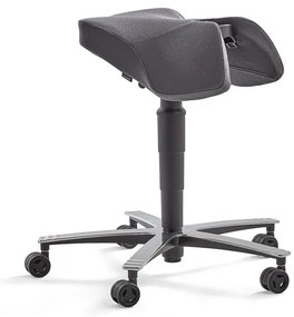 Sedlová stolička EPSOM, s hojdacím mechanizmom, šedá