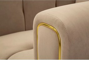 Taupe zamatové kreslo Alma – Mauro Ferretti