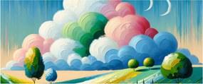 Obraz - Krajinka s mrakom (120x50 cm)