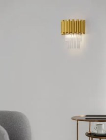 Luxusné nástenné svietidlo Magnolia zlaté