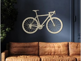 drevko Drevená nálepka na stenu Bicykel Rozmer obrazu: 26 x 44,5 cm, Farba dekorácie: Čierna