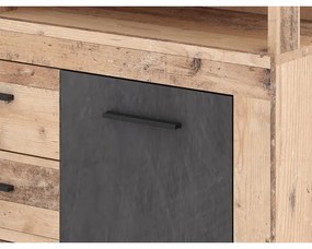 Komoda RUNA svetlohnedá/antracit