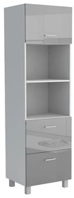 Kuchynská skrinka Lucjan 60KPM 1F2S 2100 LUX šedá