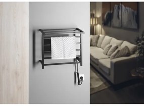 Sapho - Elektrický sušiak na uteráky ELZOR 60W/230V 47x50 cm matná čierna