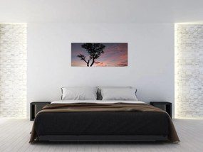 Obraz - Strom a červánky (120x50 cm)