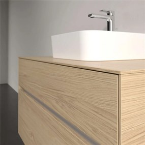 VILLEROY &amp; BOCH Collaro závesná skrinka pod umývadlo na dosku (umývadlo v strede), 2 zásuvky, 1000 x 500 x 548 mm, Nordic Oak, C09400VJ