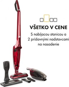 Klarstein TurboHybrid, vysávač, podlahový a ručný vysávač, metalický červený