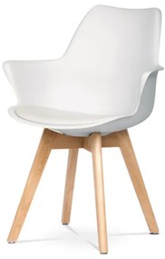 Jedálenská stolička Autronic 61x81 cm biela plast CT-771 WT