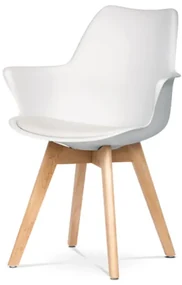 Jedálenská stolička Autronic 61x81 cm biela plast CT-771 WT