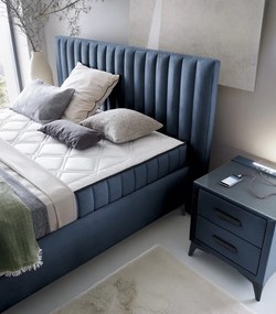 Posteľ Joy 180x200 cm, námornícka modrá látka