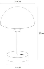 Nordlux - LED Stmievateľná nabíjacia stolná lampa ELLEN LED/2,8W/3,7V IP44 zelená