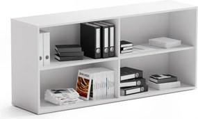 Kancelársky regál BLOCK, 1600 × 400 × 710 mm, biela