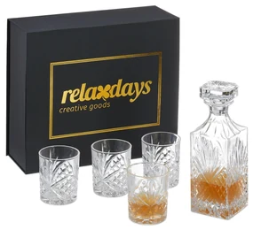 Karafa na whisky so 4 pohármi RD42310