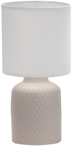 CLX Moderná stolná lampa IMOLA, 1xE14, 40W, béžová