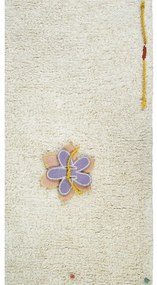 Krémový bavlnený detský hrací koberec 120x160 cm Wildflowers – Lorena Canals