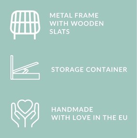 Béžová čalúnená dvojlôžková posteľ s úložným priestorom s roštom 180x200 cm Maumere – Maison de Rêve