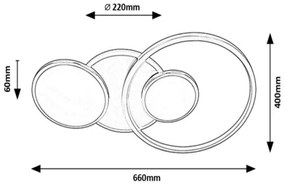 Rabalux 6890 - LED Prisadený luster FULVIA LED/50W/230V lesklý chróm