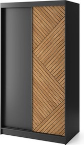 Šatní skříň Marrphy 120 cm dub Caramel/černá