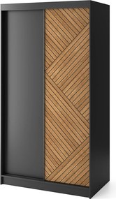 Šatní skříň Marrphy 120 cm dub Caramel/černá
