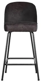 Barová stolička vogue kožená čierna 64 cm MUZZA