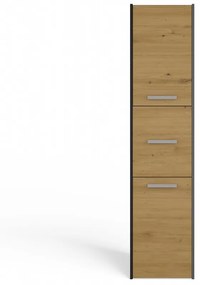 Kúpeľňová skrinka S43 170 cm antracit/dub artisan