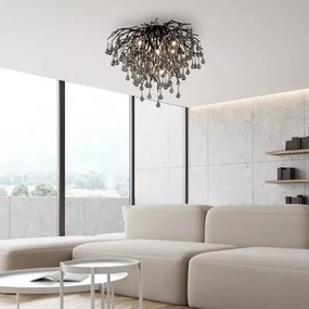 Paul Neuhaus 8091-18 - Prisadený luster ICICLE 9xG9/40W/230V priemer 50 cm čierny