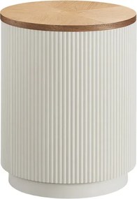 Odkladací stolík Stilig ST581 40 cm z masívu ecru/brest