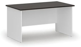 Kancelársky písací stôl rovný PRIMO WHITE, 1400 x 800 mm, biela/wenge