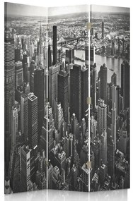 Gario Paraván Manhattan v čiernej a bielej farbe Rozmery: 110 x 170 cm, Prevedenie: Klasický paraván