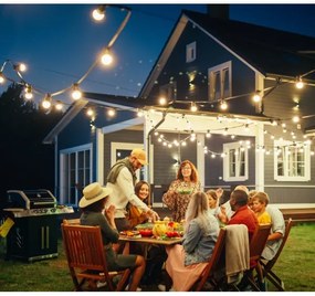 Vonkajšia dekoračná reťaz MIMOSA 10xE27/1,3W/230V IP44 10 m