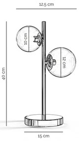 ONLI - Stolná lampa KIMBERLY 2xG9/6W/230V 40 cm lesklý chróm