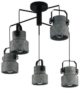 Eglo 39856 - Prisadený luster HILCOTT 5xE27/40W/230V