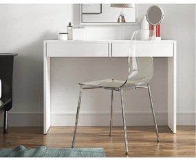 Tempo Kondela Toaletný stolík/písací stôl,  biela, VIOLET