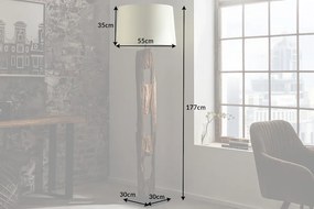 Stojacia lampa Barracuda 177 cm biela