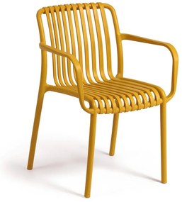 Horčicovožltá záhradná stolička Kave Home Isabellini