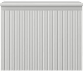 Mexen Rivel, kúpeľňová skrinka 60 cm s pracovnou doskou, 1 zásuvka, drážkovaná, matná sivá, 91A20-06047-1-BFC62