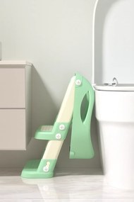 Detské schodíky 02 s nástavcom na WC zelené
