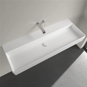 VILLEROY &amp; BOCH Memento 2.0 závesné umývadlo bez otvoru, bez prepadu, 1200 x 470 mm, biela alpská, 4A22C301