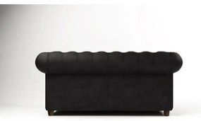 Čierna zamatová pohovka 184 cm Cambridge - Ropez