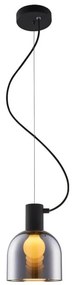 Klausen 111049 - Luster na lanku FIRE 1xE27/9W/230V šedá/čierna