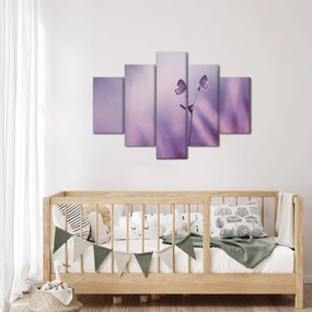 Obraz - Fialové motýliky (150x105 cm)